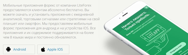 Aplicación móvil de liteforex.com