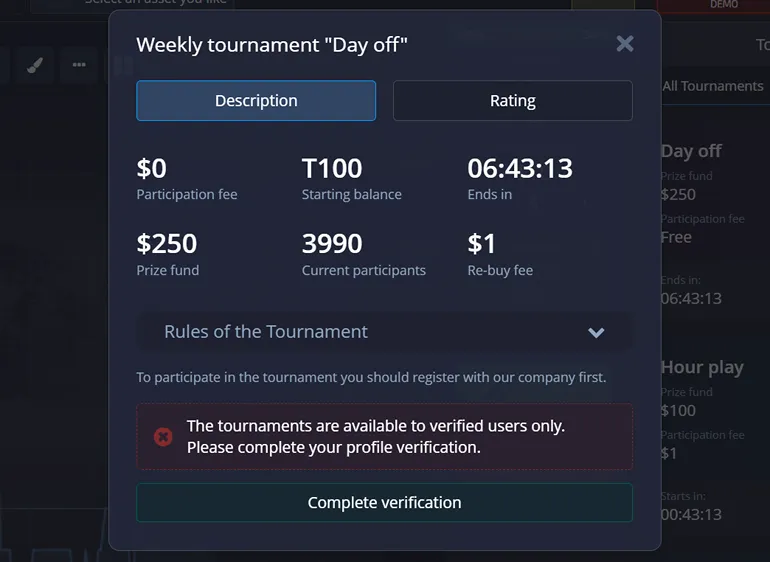 torneos semanales pocketoption.com