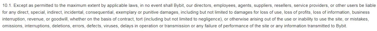 Responsabilidad de ByBit en los intercambios