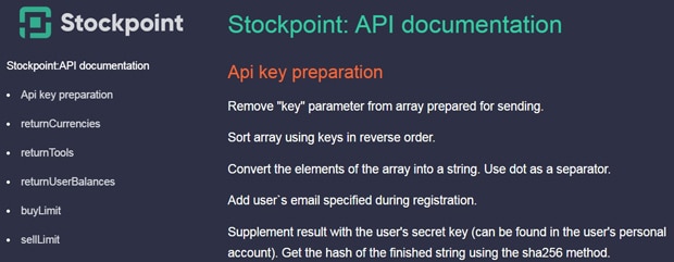 API de Stockpoint