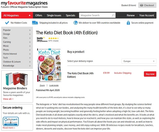 myfavouritemagazines.co.uk El Libro de la Dieta Keto