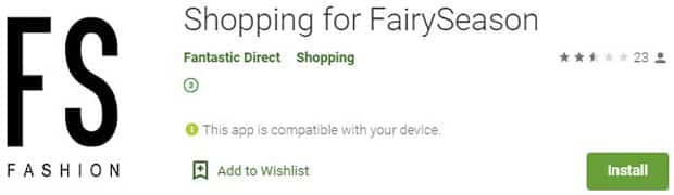 Aplicación de la tienda Fairy Season