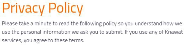 Política de privacidad de knawat.com