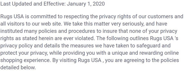 política de privacidad de rugsusa.com