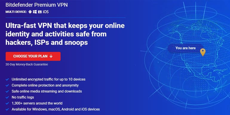 VPN Premium de Bitdefender.com