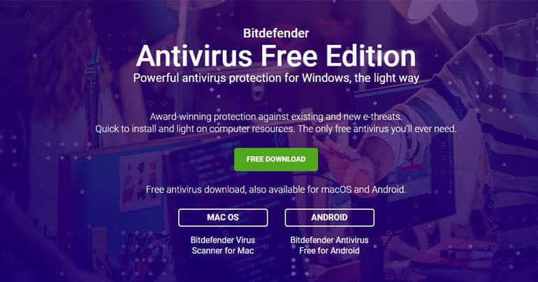 Paquete antivirus gratuito de Bitdefender