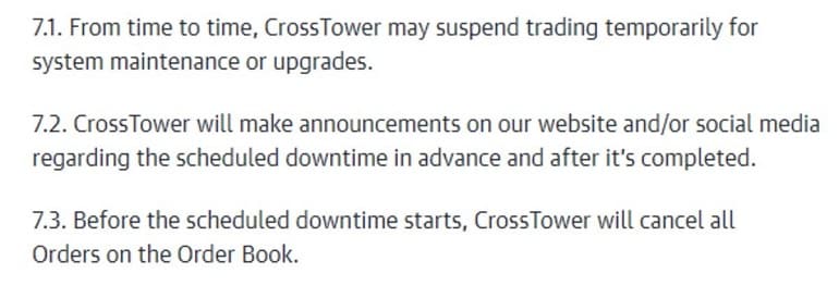 se suspende la negociación de crosstower.com