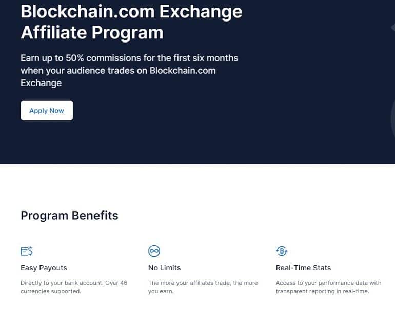 Programa de afiliación a Blockchain