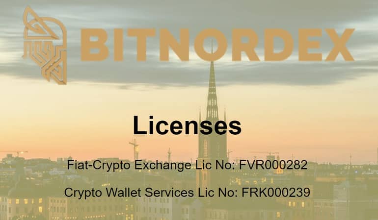 Licencia bitnordex.com
