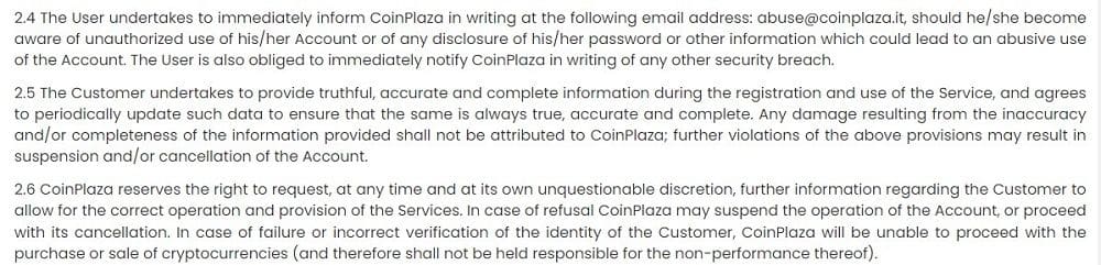 Notificación de CoinPlaza sobre el uso no autorizado de la cuenta