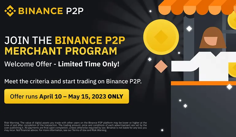 Promoción para comerciantes P2P de Binance