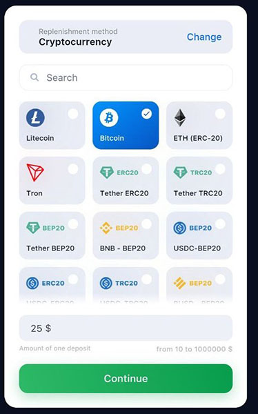 1Win App Android Depositar Cryptocurrency