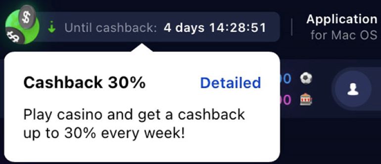 1Ganar 30% Cashback