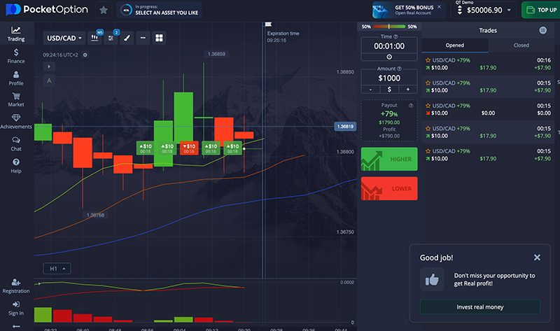 Pocket Option es un bróker de opciones binarias moderno y confiable